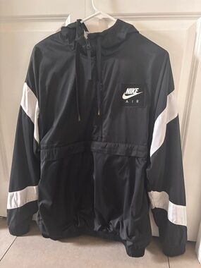 Nike Black and White Hooded Jacket